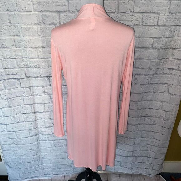 Isaac Liev women S open front long length cardigan pink - Picture 8 of 10
